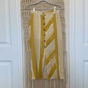 Light yellow striped skirt